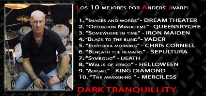 Anders Jiverp (DARK TRANQUILLITY) - 10 mejores