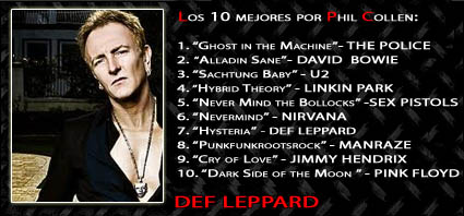 Phil Collen (DEF LEPPARD) - 10 mejores